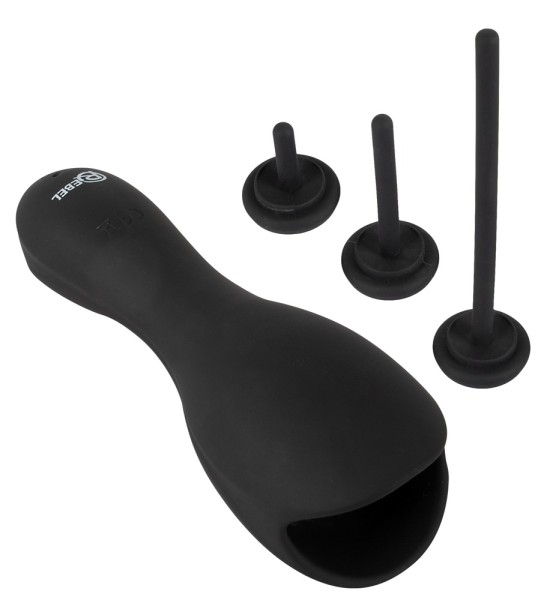 Glans Masturbator with 3 attachable Dilators Rebel Schwarz  - vergleichen und günstig kaufen
